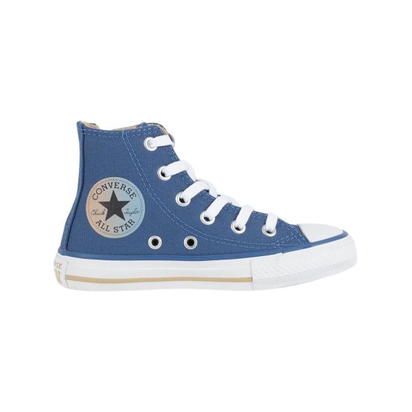 TÊNIS ALL STAR CHUCK TAYLOR JUV SEASONAL ZIP HI - AZUL/CAQUI CK10070015 L618