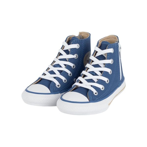 TÊNIS ALL STAR CHUCK TAYLOR JUV SEASONAL ZIP HI - AZUL/CAQUI CK10070015 L618 - Image 2