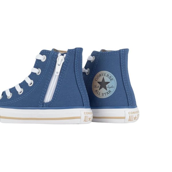 TÊNIS ALL STAR CHUCK TAYLOR JUV SEASONAL ZIP HI - AZUL/CAQUI CK10070015 L618 - Image 3