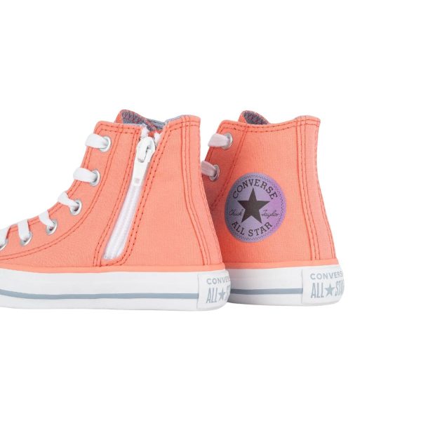 TÊNIS ALL STAR CHUCK TAYLOR JUV SEASONAL ZIP HI - SALMÃO/CINZA CK10070013 L619 - Image 3