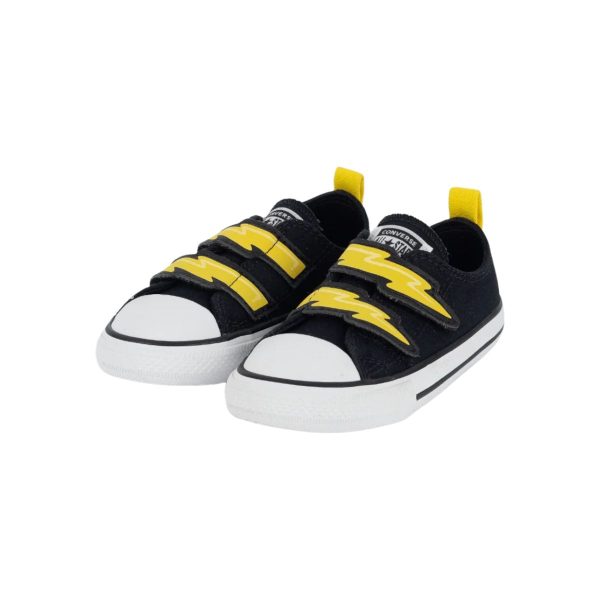 TÊNIS CONVERSE ALL STAR CHUCK TAYLOR INFANTIL 2V OX - PRETO/AMARELO CK11760001 L625 - Image 2