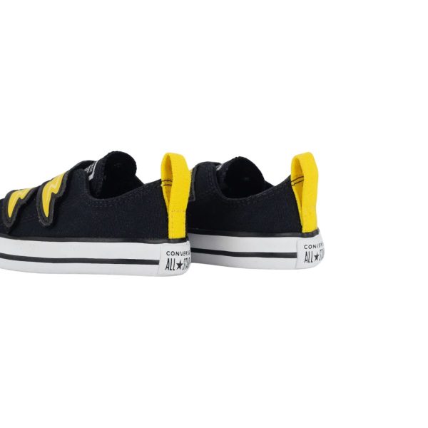 TÊNIS CONVERSE ALL STAR CHUCK TAYLOR INFANTIL 2V OX - PRETO/AMARELO CK11760001 L625 - Image 3