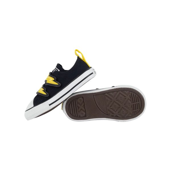 TÊNIS CONVERSE ALL STAR CHUCK TAYLOR INFANTIL 2V OX - PRETO/AMARELO CK11760001 L625 - Image 4