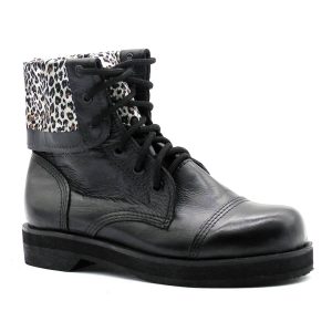 Coturno Vilela Boots Cano Virado - Preto/Onça