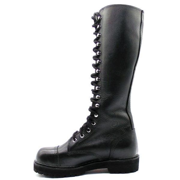 Coturno Vilela Boots Cano Alto 16 Furos - Preto