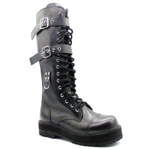 Coturno Vilela Boots Cano Alto Rock 2 Fivelas