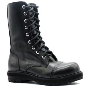 Coturno Vilela Boots Cano Médio Zíper - Preto