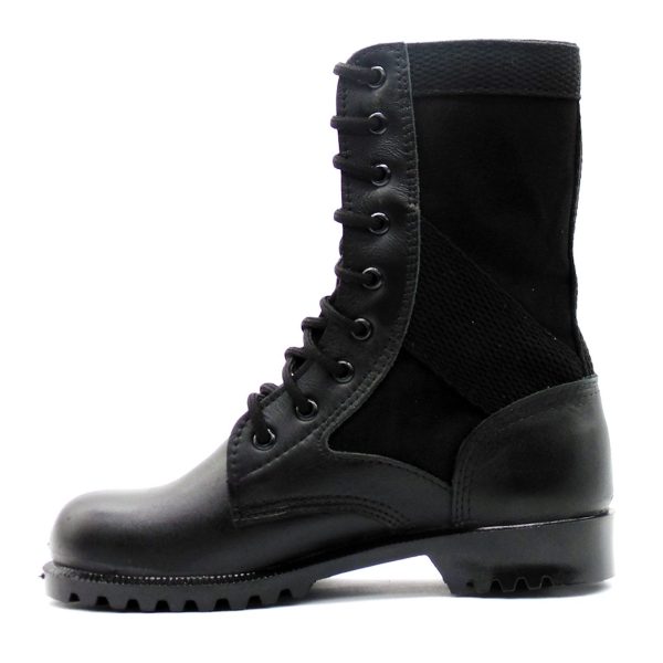 Coturno Vilela Boots Cano Médio Combate Lona - Preto