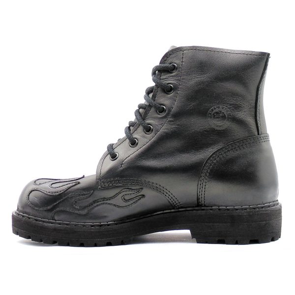 Coturno Vilela Boots Cano Baixo Fogo Preto