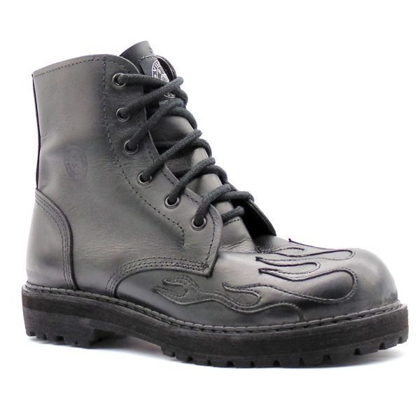 Coturno Vilela Boots Cano Baixo Fogo Preto