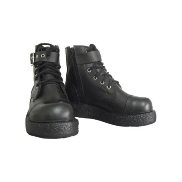 BOTA CREEPER VILELA BOOTS COM 1 FIVELA E ZÍPER - PRETO REF139 L32