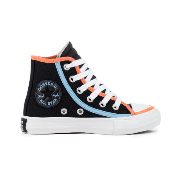 TÊNIS ALL STAR CHUCK TAYLOR INFANTIL HI - PRETO/AZUL CK09390001 GRL293