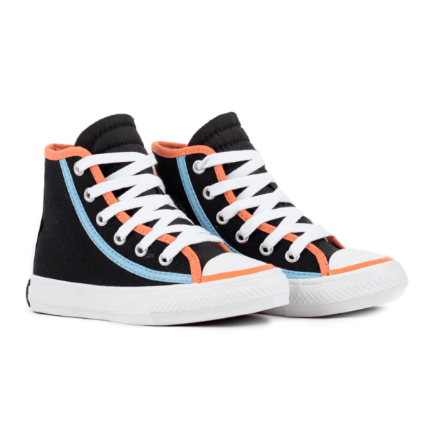 TÊNIS ALL STAR CHUCK TAYLOR INFANTIL HI - PRETO/AZUL CK09390001 GRL293 - Image 2