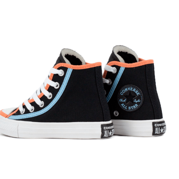 TÊNIS ALL STAR CHUCK TAYLOR INFANTIL HI - PRETO/AZUL CK09390001 GRL293 - Image 3