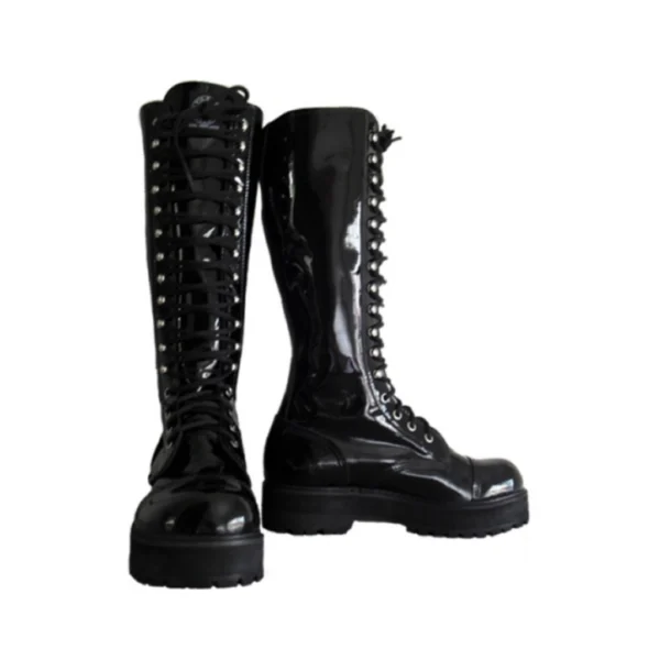 COTURNO VILELA BOOTS CANO ALTO ENVERNIZADO - PRETO REF004 L18