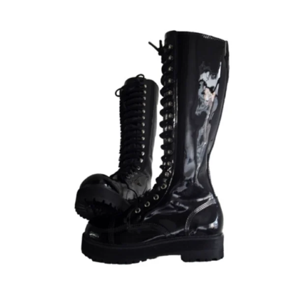 COTURNO VILELA BOOTS CANO ALTO ENVERNIZADO - PRETO REF004 L18 - Image 2