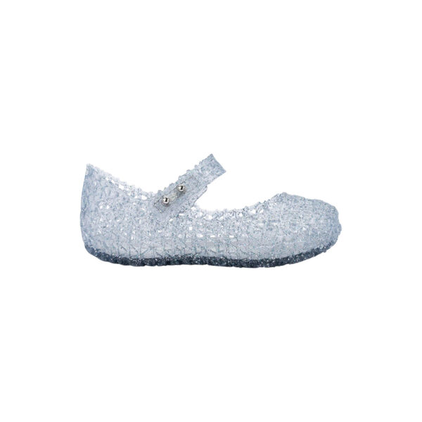 SANDÁLIA MINI MELISSA CAMPANA PAPEL BABY - CINZA/GLITTER HOLOGRAFICO 32995-53890 L838