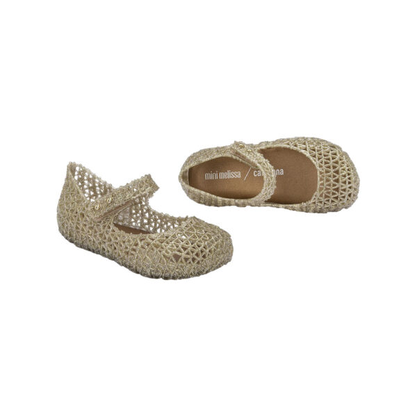 SANDÁLIA MINI MELISSA CAMPANA PAPEL BABY - GLITTER DOURADO 32995-50712 L839 - Image 2