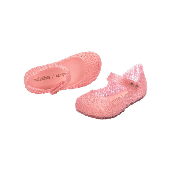 SANDÁLIA MINI MELISSA CAMPANA PAPEL BABY - ROSA PEROLADO/GLITTER 32995-BF196 L837 - Image 2