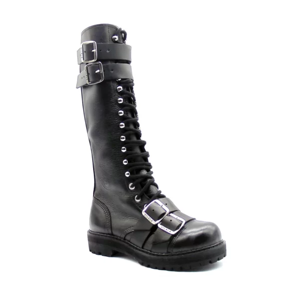 COTURNO VILELA BOOTS CANO ALTO 4 FIVELAS - PRETO REF155 L14