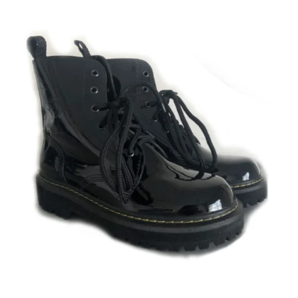 COTURNO VILELA BOOTS CANO BAIXO VERNIZ - PRETO REF260V L34