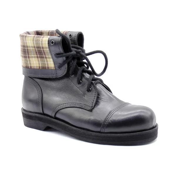 COTURNO VILELA BOOTS CANO VIRADO - PRETO/XADREZ REF060 L10A