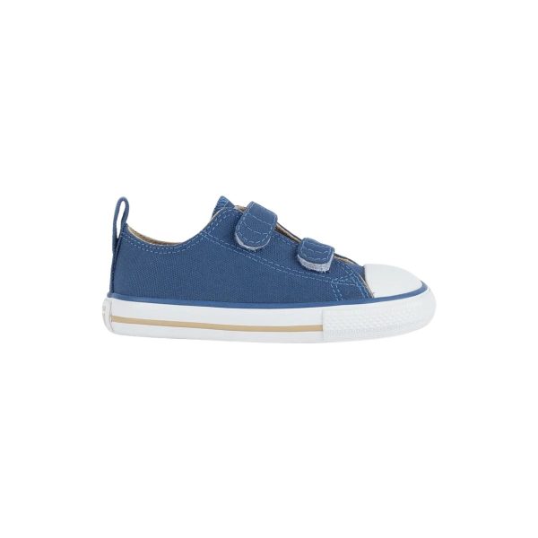 TÊNIS CONVERSE ALL STAR CHUCK TAYLOR INFANTIL 2V OX - AZUL/CAQUI CK11030006 L621