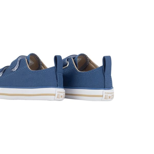 TÊNIS CONVERSE ALL STAR CHUCK TAYLOR INFANTIL 2V OX - AZUL/CAQUI CK11030006 L621 - Image 3